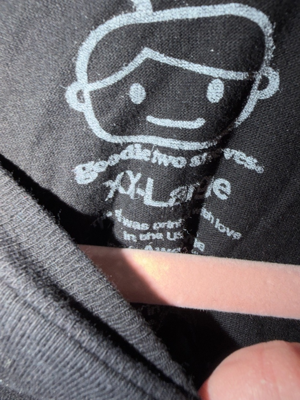 Goodie two sleeves Graphic Black Tee with Neon 'GRAAIINS' Cartoon Print xxl - Picture 4 of 5